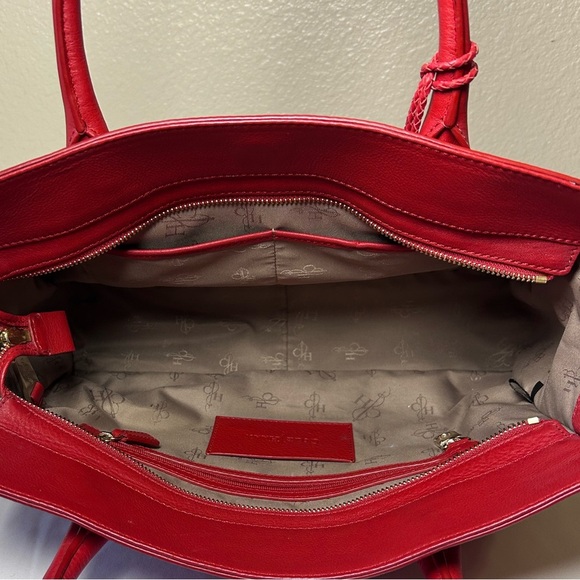Cole Haan red leather tote bag - Picture 8 of 10